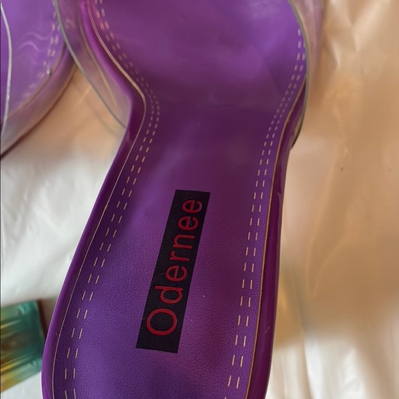 Vibrant Purple Heels with Transparent Design - Picture 7 of 9